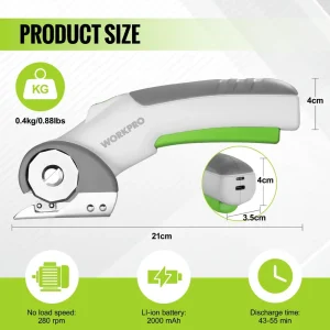 WORKPRO 4V Cordless Rechargeable Electric Scissors - view 3
