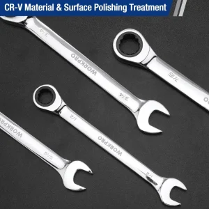 WORKPRO Multi-Size Ratcheting Wrench SAE, CR-V - view 4