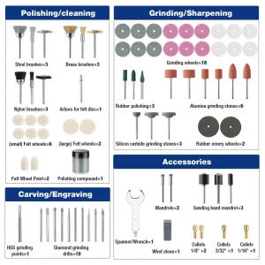 WORKPRO 476PCS Rotary Tool Accessories Kit - view 3