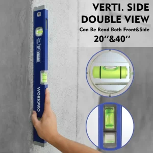WORKPRO 3-Piece Spirit Level Set (12″, 20″, 40″) - view 4