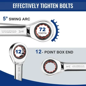 WORKPRO 14-Piece Ratcheting Combination Stubby Wrench Set - view 4