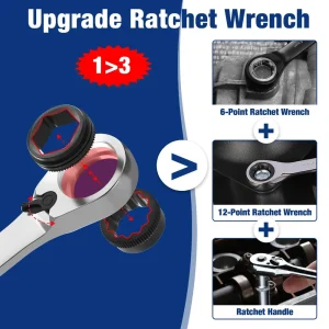 WORKPRO 7-Piece 3-in-1 Reversible Ratchet Wrench Set - view 3