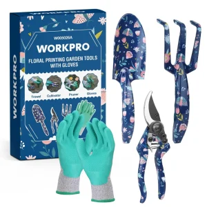 WORKPRO 4PCS Heavy Duty Aluminum Hand Garden Tool Set