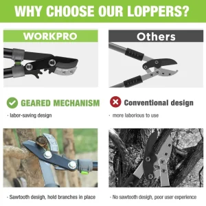 WORKPRO 28″ Anvil Lopper Tree Trimmer with 1.6″ Cutting Capacity - view 3