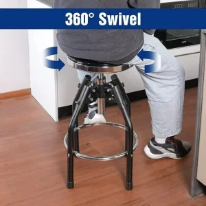 WORKPRO Heavy Duty Adjustable Hydraulic Shop Stool,Garage Bar Stool, 29in to 33.86in, 330-Pound Capa - view 3