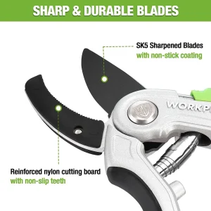 WORKPRO Garden Anvil Pruning Shears, 8″ Garden Pruning Scissors Heavy Duty with Ergonomically Design - view 3