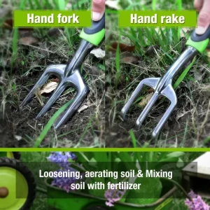WORKPRO Garden Tool Set, 5 Pieces Gardening Work Gifts, Cast Aluminum Outdoor Hand Tools Kit for Men - view 2
