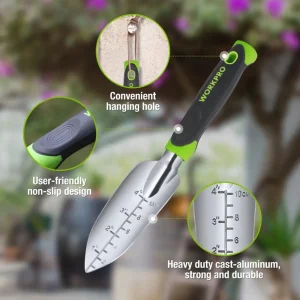 WORKPRO Garden Tool Set, 5 Pieces Gardening Work Gifts, Cast Aluminum Outdoor Hand Tools Kit for Men - view 3