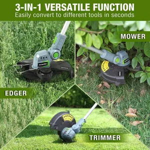 WORKPRO 20V Cordless String Trimmer/Edger, 12-inch, Power Tool with 2Ah Lithium-Ion Battery, 1 Hour  - view 4