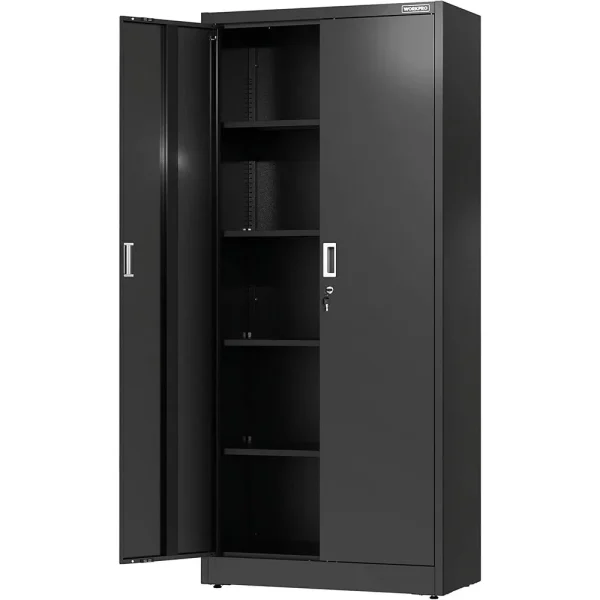 WORKPRO Metal Garage Storage Cabinet with Locking Doors and Adjustable Shelves,71 Inches Tall Storage Cabinet for Too...