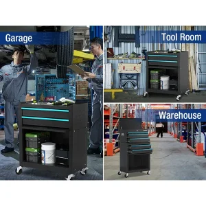 WORKPRO 24.5 inch 5-Drawer Rolling Tool Chest, Sliding Metal Drawer Rolling Tool Storage Cabinet, Re - view 3