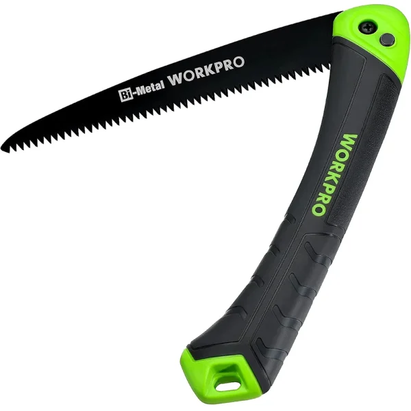 WORKPRO Folding Saw, Small Hand Pruning Saw with 7 Inch Blade – Portable Camping Saw with Triple Cut Teeth for Trees ...