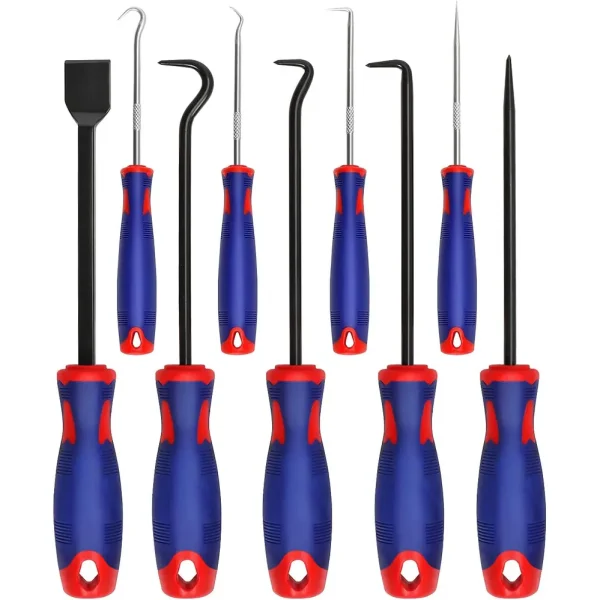 WORKPRO 9Pcs Precision Pick & Hook Set with Scraper, Automotive & Electronic Hand Tools (W)