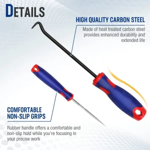 WORKPRO 9Pcs Precision Pick & Hook Set with Scraper, Automotive & Electronic Hand Tools (W) - view 3