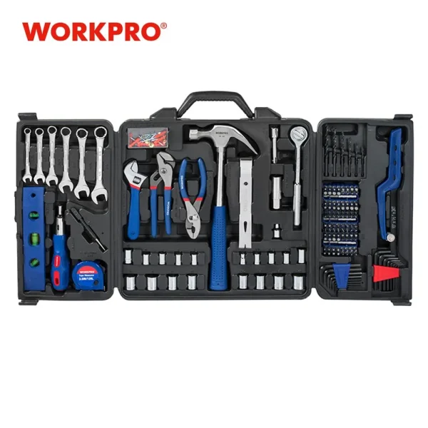 WORKPRO 201PC Tool Set Home Instruments Hand Tools Socket Set Ratchet Spanner Wrenches Pliers Screwdrivers (W)