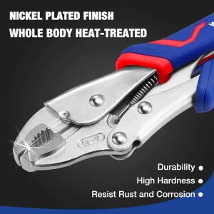 WORKPRO 2-piece Locking Pliers Set, CR-V Steel Locking Pliers, 7 Inch Curved Jaw Locking Plier and 6 - view 2