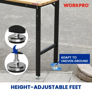WORKPRO 48×20″ Workbench with Leveling Foot, 1200 LBS Load Capacity - view 4