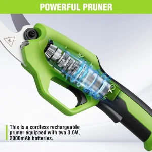 WORKPRO 7.2V Cordless Electric Pruning Shears/Tree Pruner with Rechargeable Battery, 0.8 Inch Cutting Diameter - view 4
