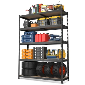 WORKPRO Adjustable 5-Tier Steel Shelving Unit, 35-3/10”W x 17-1/2”D x 72”H, Heavy Duty Shelf with MDF Board, 1650 lbs...