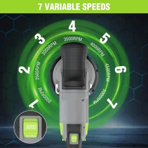WORKPRO 20V Cordless & Brushless Dual Action Buffer Polisher Kit with 4.0Ah Battery, 7 Variable Spee - view 4