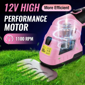 WORKPRO 12V Cordless 2 in 1 Handheld Cordless Grass Shear & Shrubbery Trimmer with 2.0Ah Rechargeabl - view 4