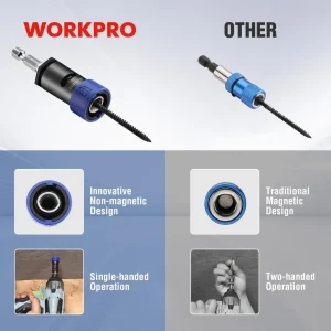 WORKPRO Drywall Screw Setter/Extractor Impact Bit Holder, Fits Any Standard 1/4” Driver - view 4