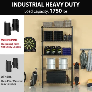 WORKPRO 5-Tier Wire Metal Storage Shelves Rack - view 4