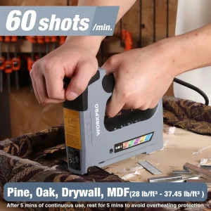 WORKPRO 5 in 1 Staple Gun,110V Corded Brad Nailer with 2000 Staples and Nails - view 4