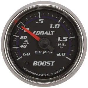 Auto Meter Cobalt 2-1/16 Inch Boost/Vacuum Gauge – 6103M