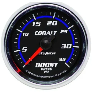 Auto Meter Cobalt 2-1/16 Inch Boost Gauge – 6104
