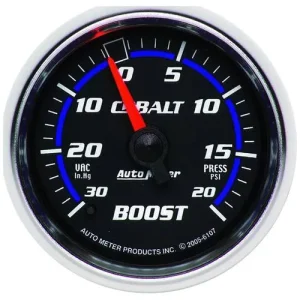Auto Meter Cobalt 2-1/16 Inch Boost/Vacuum Gauge – 6107