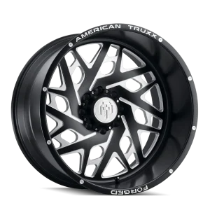 American Truxx Forged Aries ATF1909 Matte Black Milled Wheels