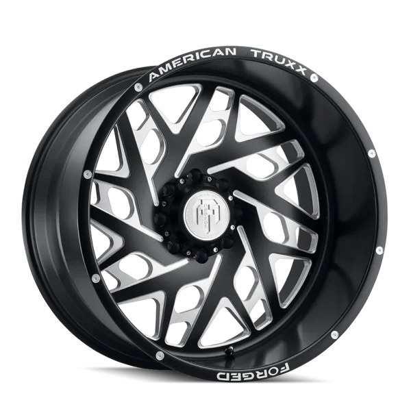 American Truxx Forged Aries ATF1909 Matte Black Milled Wheels