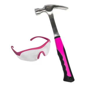 The Original Pink Box 16-oz Hammer & Safety Glasses Bundle (PBC16SH2G)