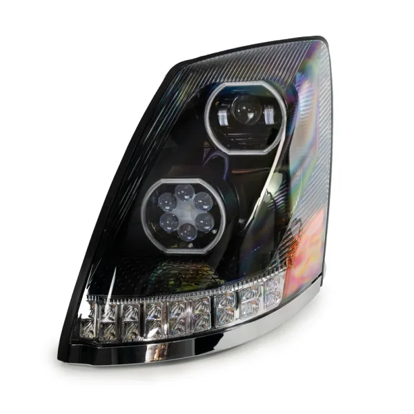Vivid Lumen Volvo VNL LED Headlight (Black, Driver Side, 04-18) (VL02-D)