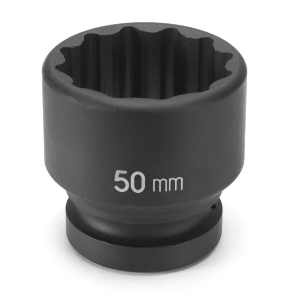 Grey Pneumatic 22Mm X 12 Point Short 1″ Drive Impact Socket (4122M)