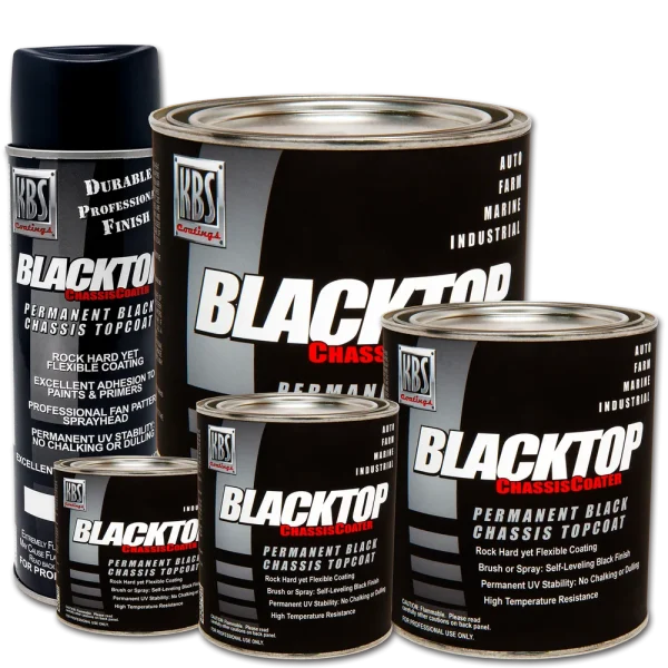 KBS Coatings BlackTop 1K UV Stable Coating, Aerosol (8101, 8102, 8112)