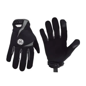 General Electric Black/Gray TPR Velcro Cuff Mechanics Gloves (GG401MC, GG401LC, GG401XLC)