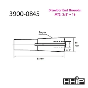 HHIP MT2 3/8″ ROUND COLLET (3900-0845) - view 2