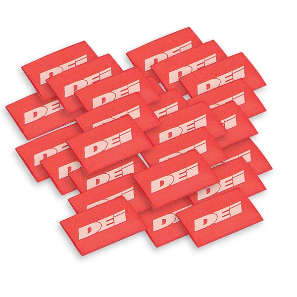DEI Spark Plug Wire/Boot Shrink Tubes, Red 12mm x 1.5in (10821)