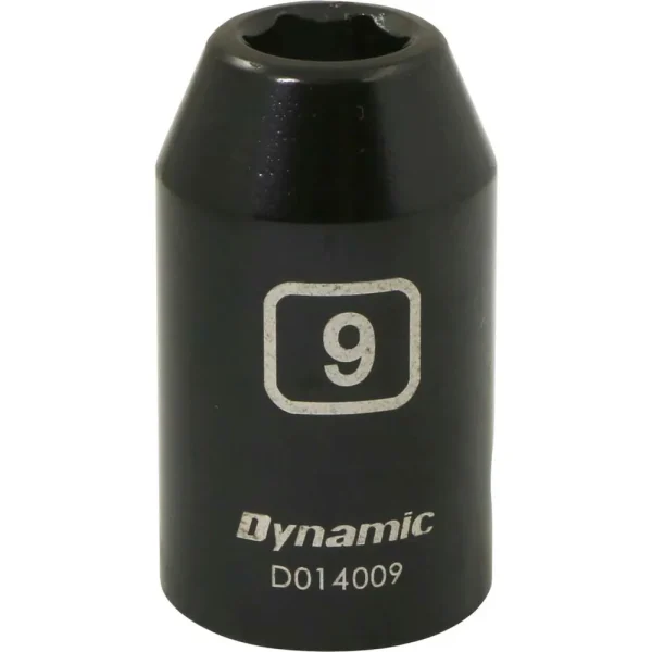 Dynamic Tools 1/2″ Drive 6 Point Metric, 9mm Standard Length, Impact Socket (D014009)