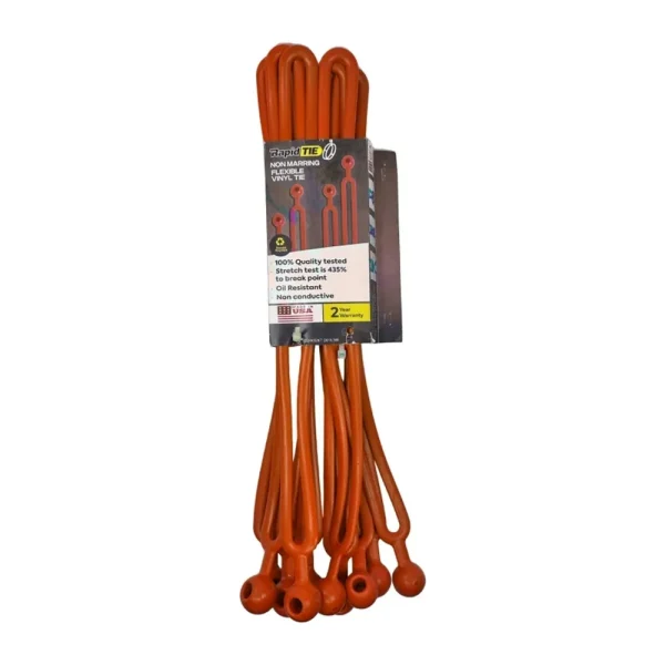 Rapid Tie 16″ Non-Marring Adjustable Strap, Extendable, Orange (BBRT01-10-OR)