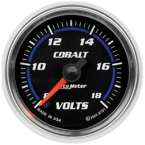 Auto Meter Cobalt 2-1/16 Inch Voltmeter Gauge – 6191