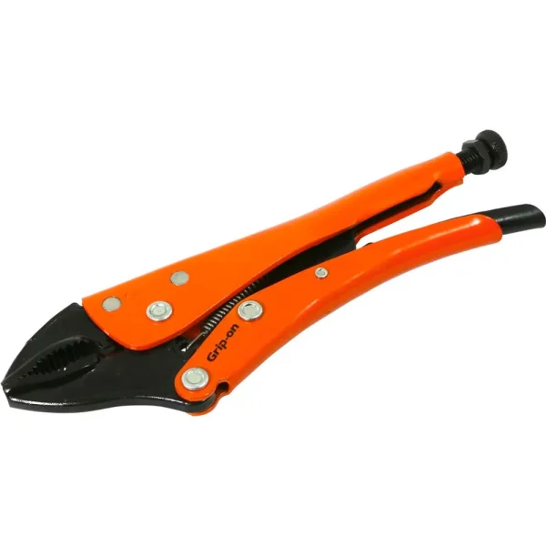 Grip-on 10″ Locking Pliers, 2-7/16″ Jaw Opening, Curved Jaws With Wire Cutter (121-10F)