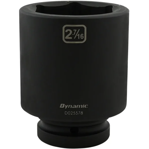 Dynamic Tools 2-7/16” X 1″ Drive, 6 Point Deep Length, Impact Socket (D025578)