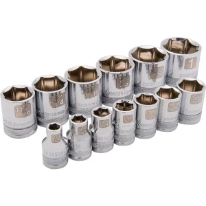 Dynamic Tools 3/8″ Drive 13 Piece 6 Point, Standard SAE Socket Set, 1/4″ – 1″ (D010000)