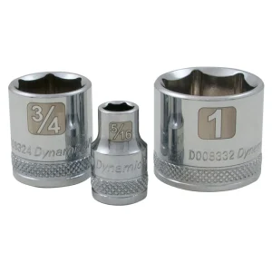 Dynamic Tools 3/8″ Drive 13 Piece 6 Point, Standard SAE Socket Set, 1/4″ – 1″ (D010000) - view 4