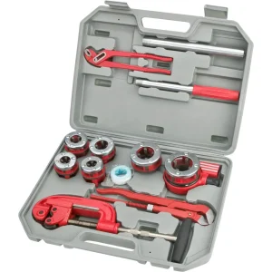 Grizzly Industrial 12 Piece Plumbing and Pipe Threading Kit (G8184)