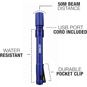 E-Z Red USB Rechargeable Pocket Pen Light with 120 Lumen Output – Blue (TF120B) - view 2