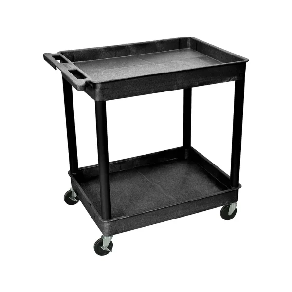 Luxor Workspaces H Large Tub Cart, 400 Lb, Thermoplastic, Black (TC11-B)